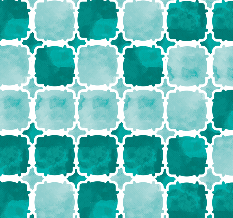 Aquarel tegels Raambekleding woonkamer - TenStickers