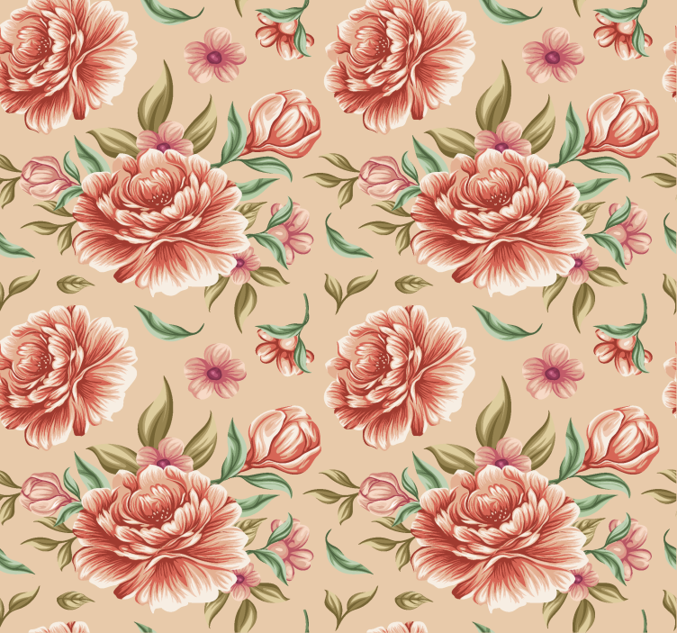 Klassiek bloemenboeket originele rolgordijn - TenStickers