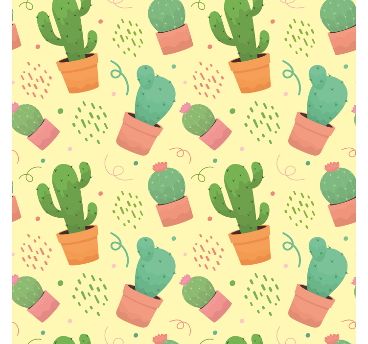 Cactus patroon Rolgordijn kinderkamer - TenStickers