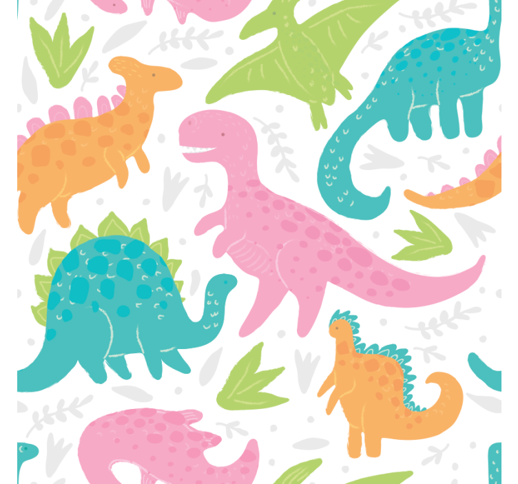 Pastelkleuren Dino jaloezie - TenStickers
