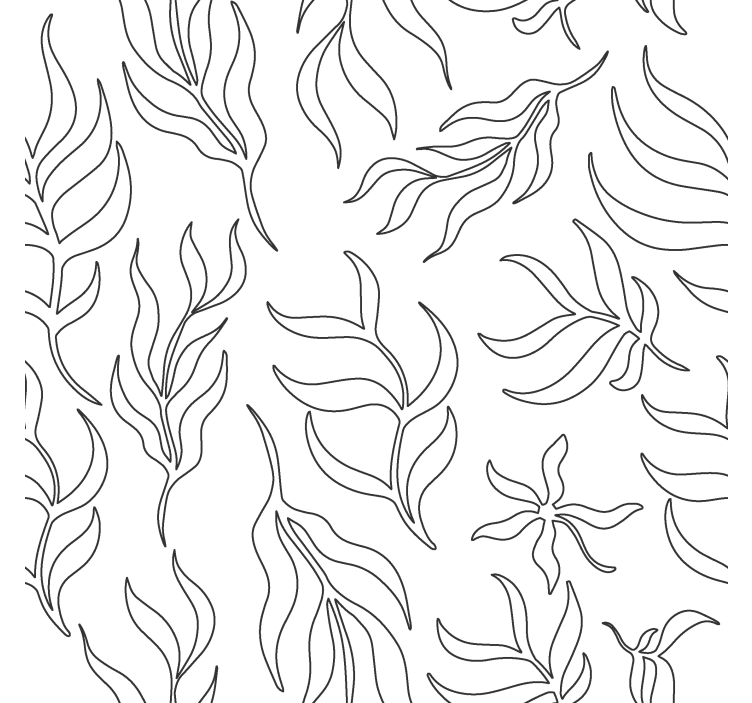 Silhouet bloemmotief Moderne raambekleding - TenStickers