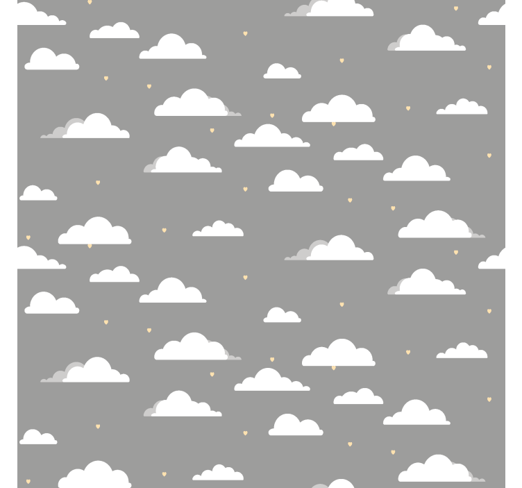 Grijs patroon rolgordijn wolken - TenStickers