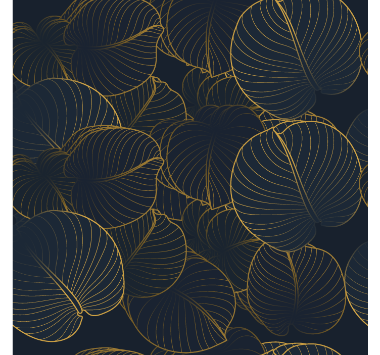 Patroon van grote bladeren elegant raambekleding - TenStickers