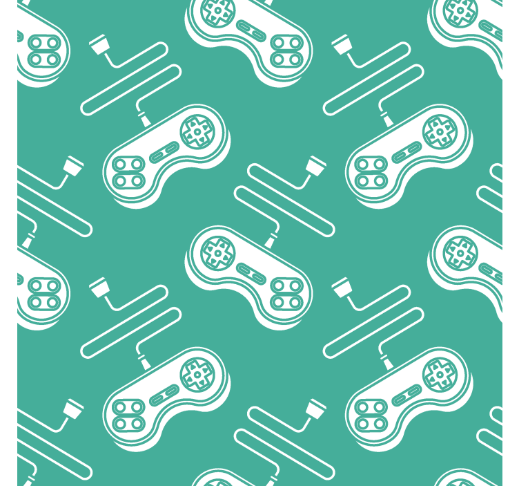 Retro groen wit controle patroon rolgordijn - TenStickers