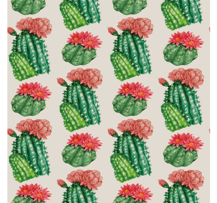 Woestijn bloemen rolgordijn cactus - TenStickers