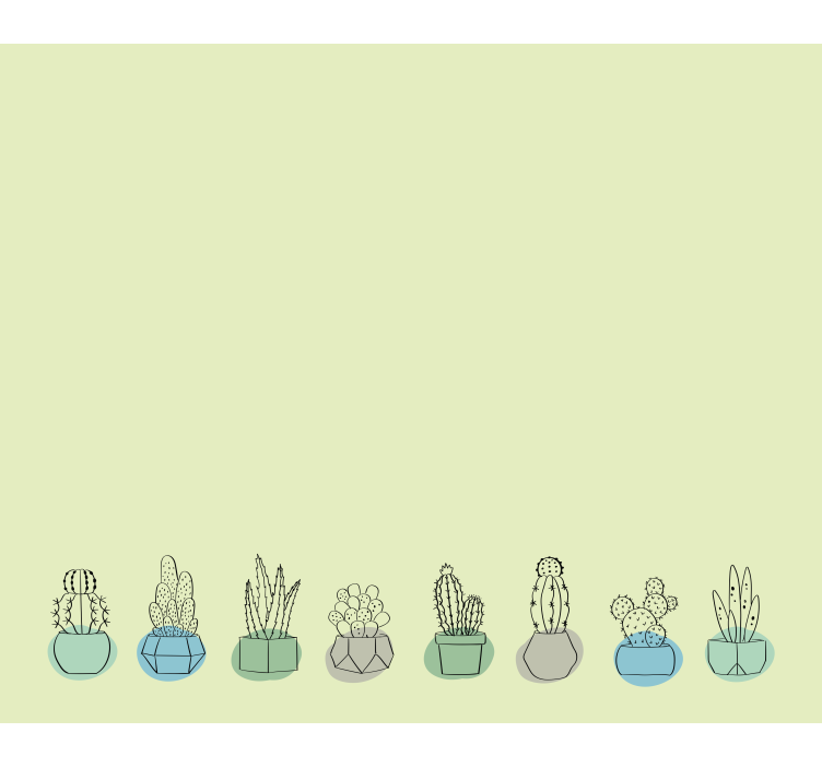 Groene maagdenpalm rolgordijn cactus - TenStickers