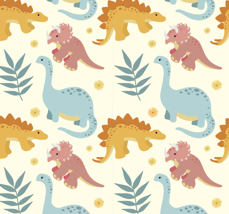 Minimalistische stijl raambekleding dinosaurus - TenStickers
