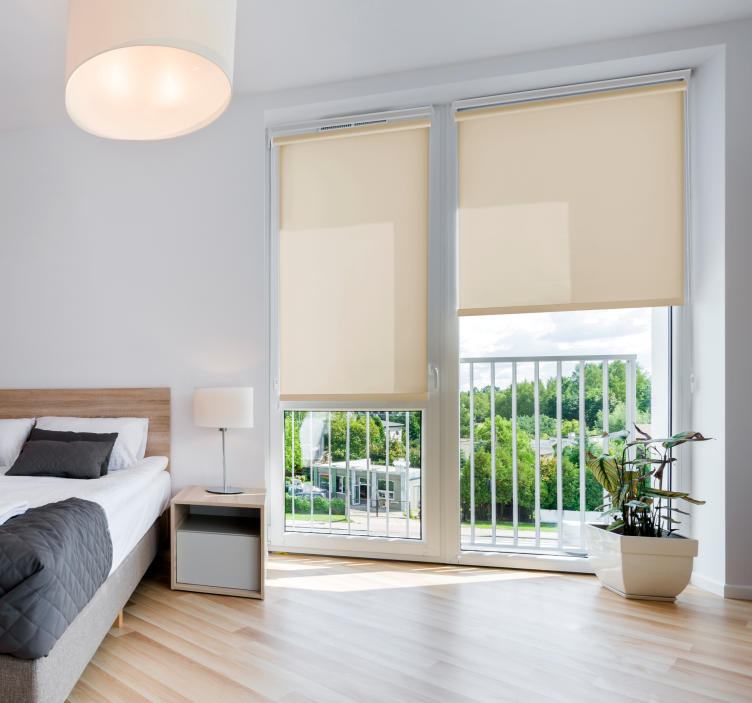 Rolgordijn beige doorschijnend - TenStickers