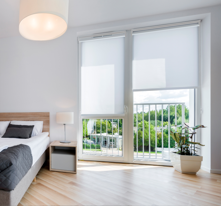 Rolgordijn wit doorschijnend - TenStickers