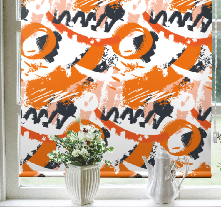 Abstract cirkelvormig motief rolgordijn textuur en patroon - TenStickers