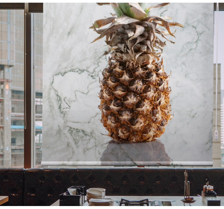 Ananas genot rolgordijn fruit en groente - TenStickers