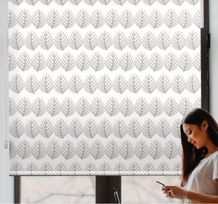 Arrangement met bladmotief rolgordijn bloemen en planten - TenStickers