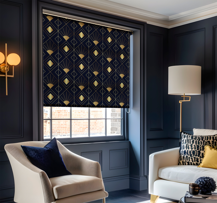 Art-decostijl elegant raambekleding - TenStickers