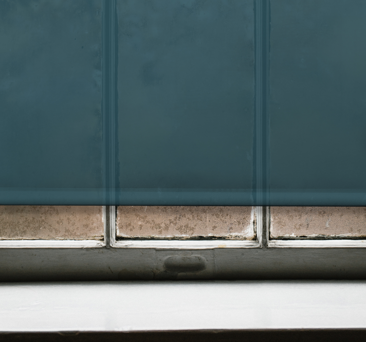 Diepblauw canvas verduisterend rolgordijn - TenStickers