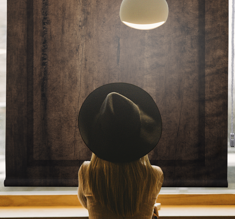 Elegant hout rustiek rolgordijn  - TenStickers