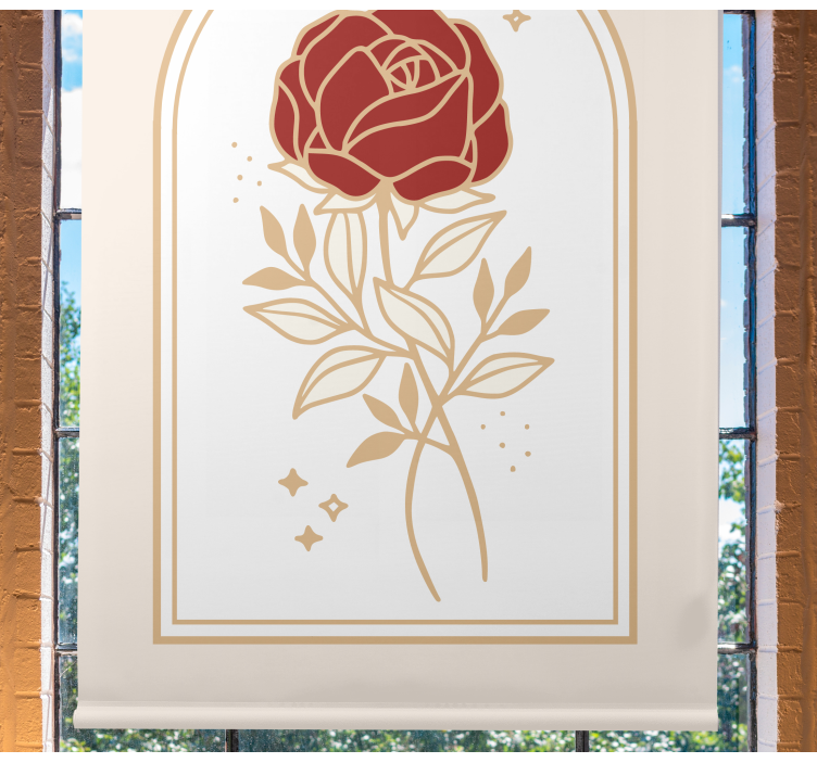 Beige boogroos elegant raambekleding - TenStickers