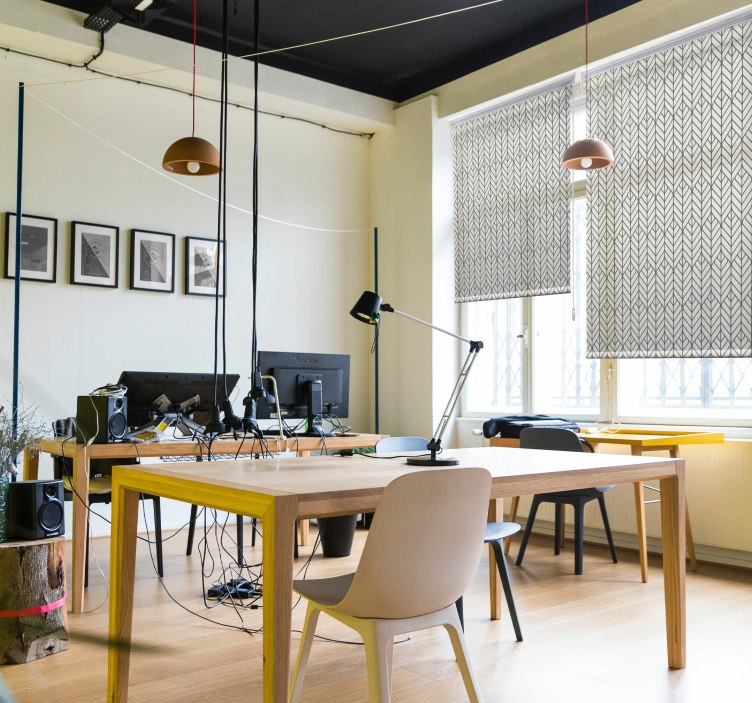 Elegant visgraatpatroon rolgordijn - TenStickers