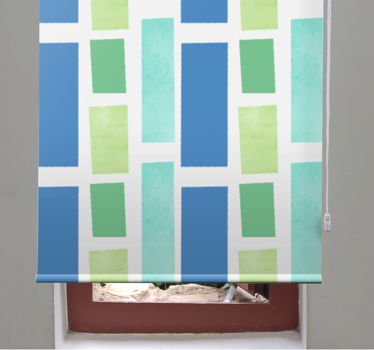 Geometrisch blokpatroon rolgordijn textuur en patroon - TenStickers