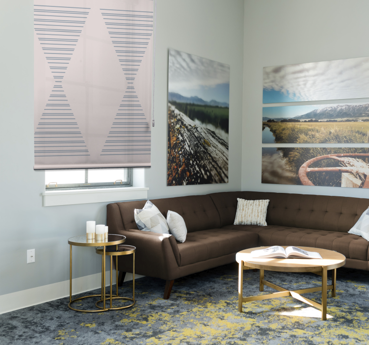 Elegant gestreept patroon moderne raambekleding - TenStickers