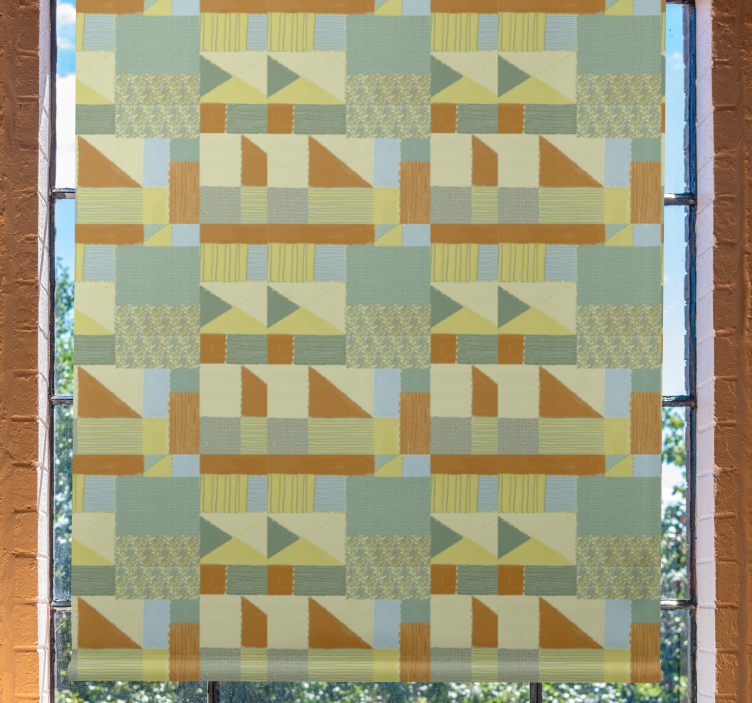 Geometrische vormverkenning moderne raambekleding - TenStickers