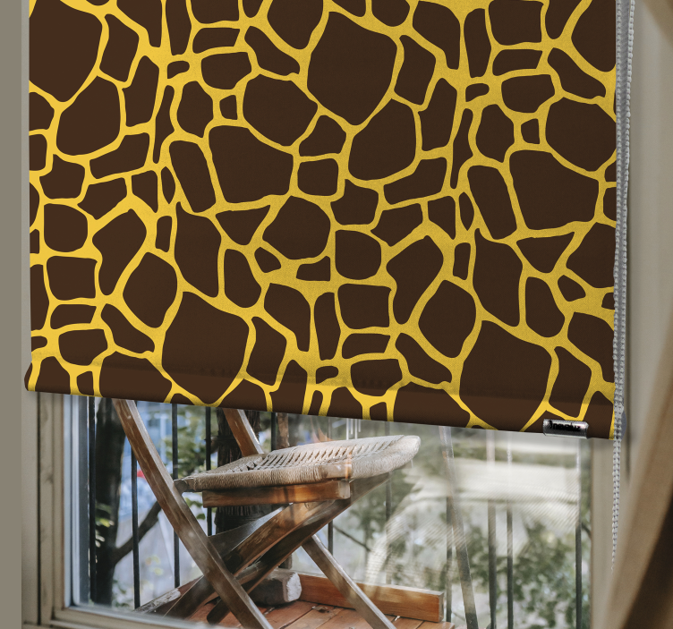 Giraffe patroon rolgordijn meer dieren - TenStickers