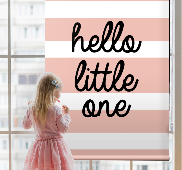 hello little one rolgordijn met tekst - TenStickers