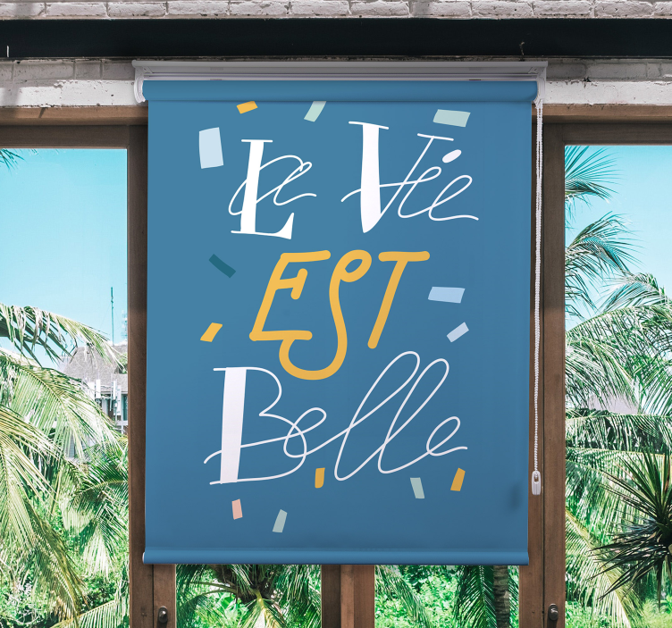 Hoofdslaapkamer rolgordijnen Elegante tekst - TenStickers