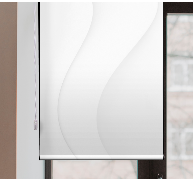 Hoofdslaapkamer rolgordijn keuken witte moderne vormen - TenStickers