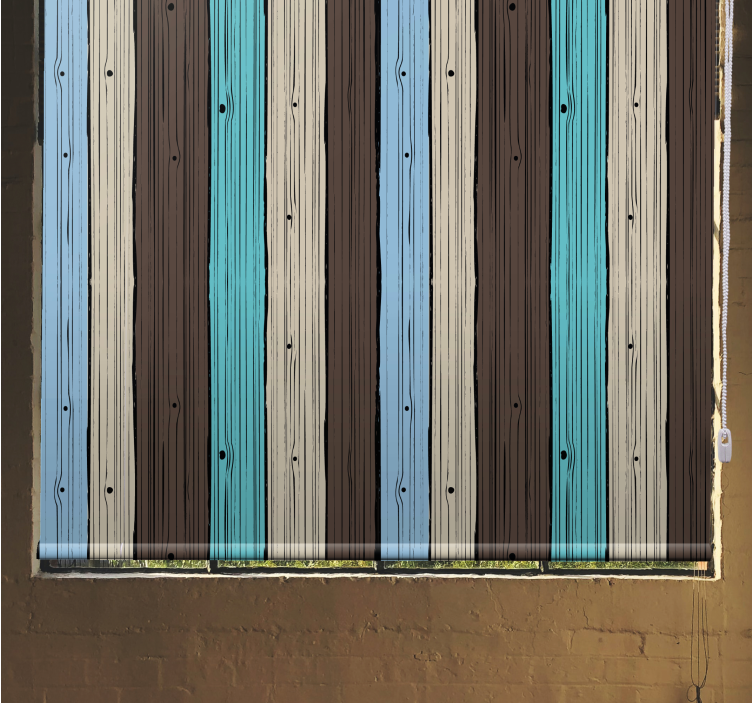 Houten streeppatroon rolgordijn textuur en patroon - TenStickers