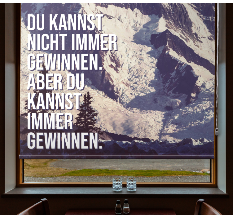 Immer gewinnen bergtoppen kantoor raambekleding - TenStickers