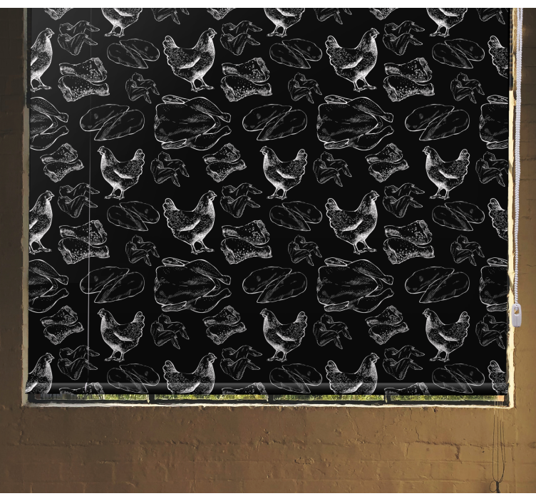 Kippen en vlees raambekleding origineel - TenStickers