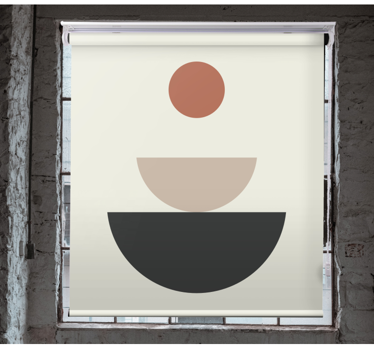 Originele rolgordijnen Fontein abstracte geometrische kunst - TenStickers