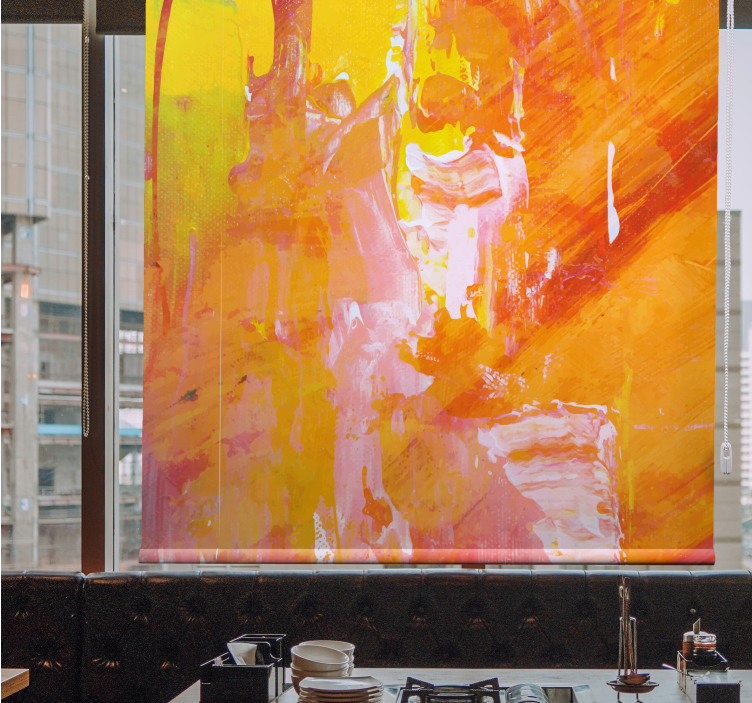 Levendige abstracte spatten rolgordijn textuur en patroon - TenStickers