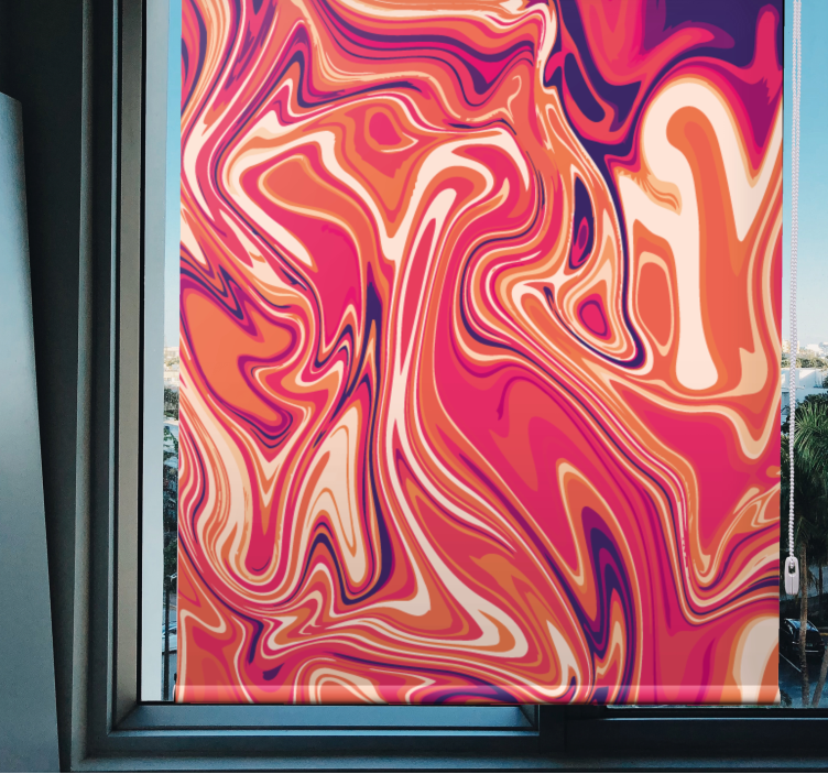 Levendige wervelende patronen rolgordijn textuur en patroon - TenStickers