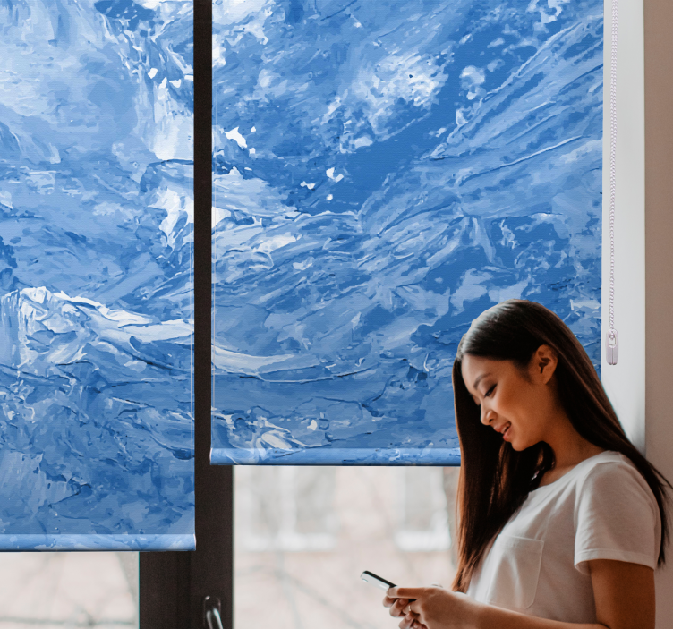 Oceaan golfmotief rolgordijn textuur en patroon - TenStickers