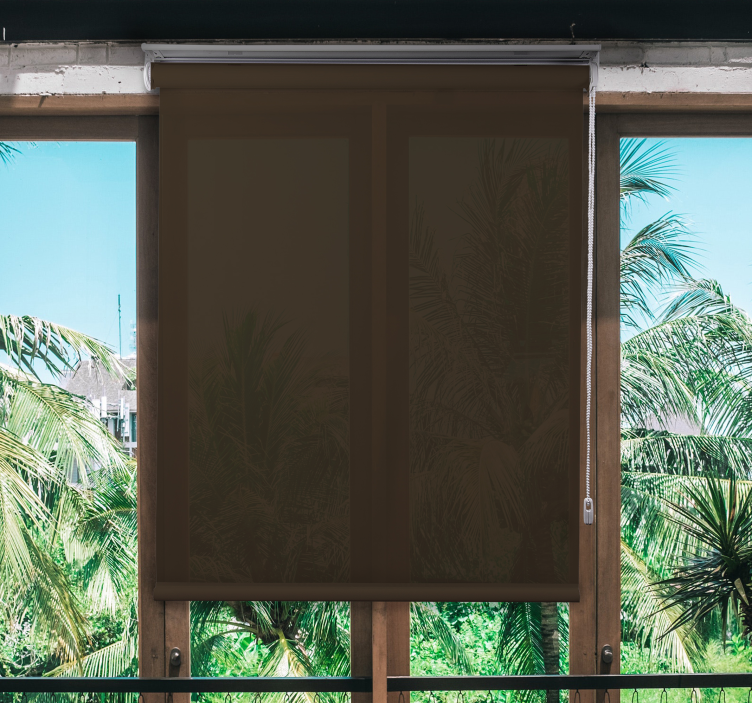 Ondoorzichtige eenvoud bruin rolgordijn - TenStickers