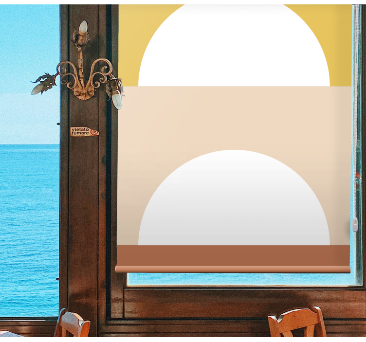 Opkomende zon cirkels moderne raambekleding - TenStickers