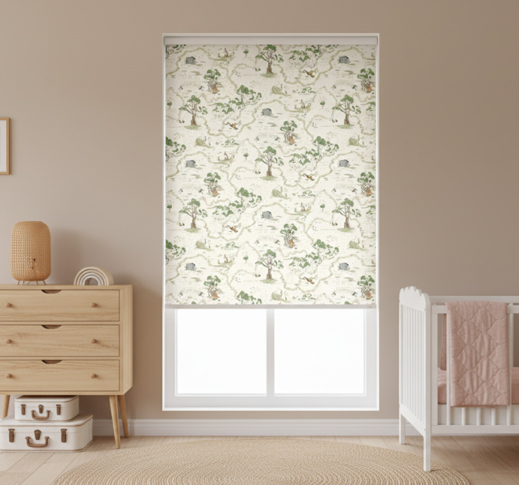 Raambekleding scandinavisch abstracte bosbomen - TenStickers