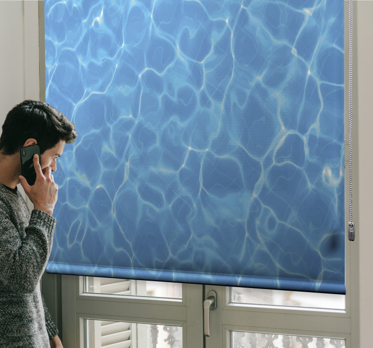 Reflecties op het wateroppervlak raambekleding badkamer - TenStickers