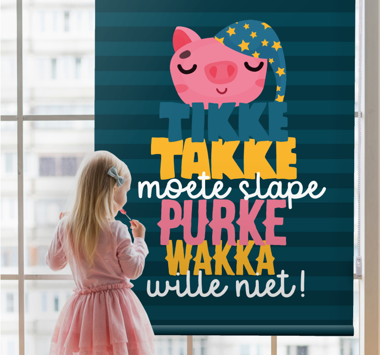 Babykamer rolgordijn slaapliedje purk - TenStickers