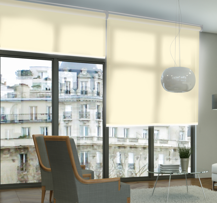 Rolgordijn ecru doorschijnend - TenStickers