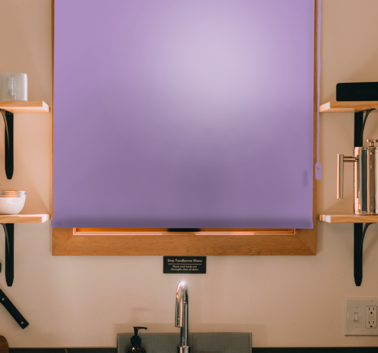 Rolgordijn keuken elegant Lila violet effen kleur - TenStickers