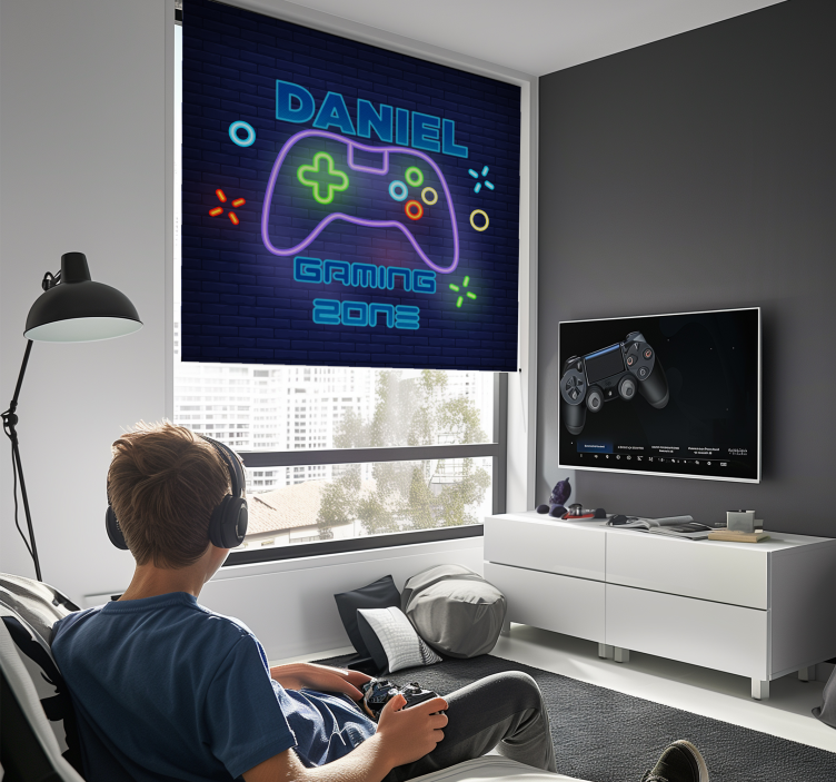 Speelzone rolgordijn gepersonaliseerd - TenStickers