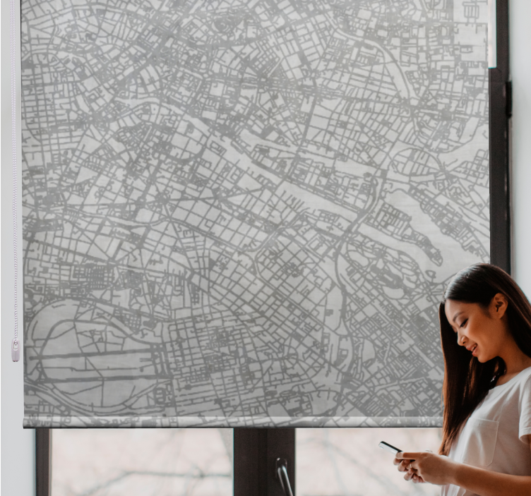 Stadskaart omtrek raambekleding origineel - TenStickers