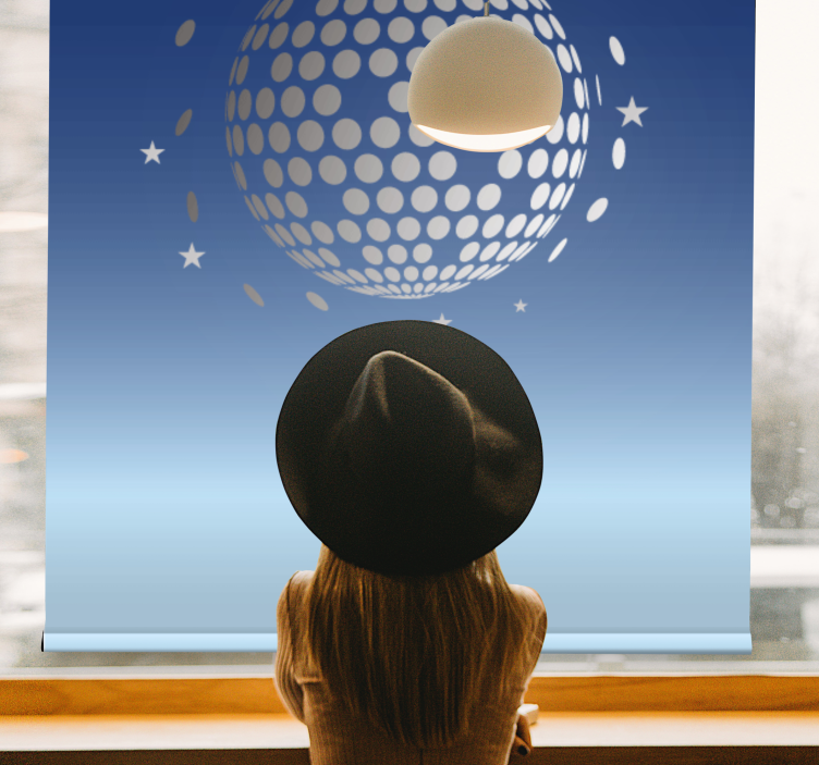 Abstract disco uitzicht raambekleding origineel - TenStickers