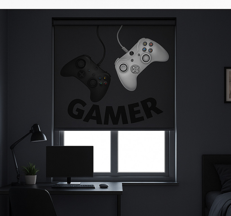Swingende originele controllers gamer rolgordijn - TenStickers