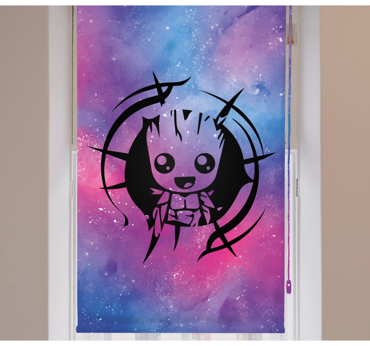 Tekenfilmkarakterontwerp rolgordijn series en film - TenStickers