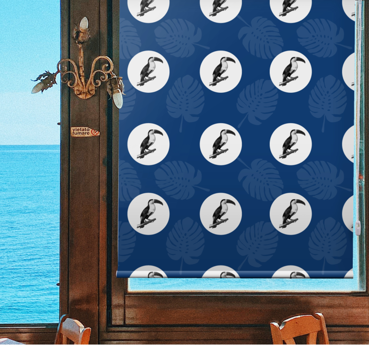 Tropisch toekanpatroon rolgordijn dieren - TenStickers