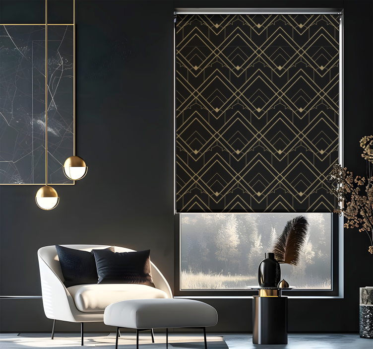 Vectorieel patroon elegant raambekleding - TenStickers