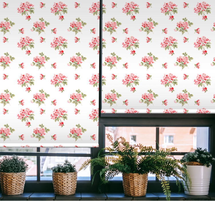 Vintage elegante opstelling rolgordijn woonkamer - TenStickers